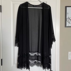 Torrid Black Lace Kimono